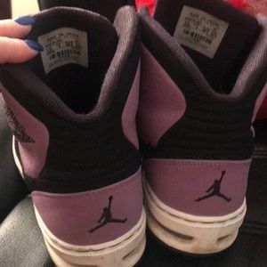 Purple Jordan high tops adorable